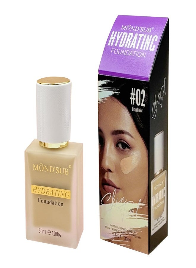 「MONDSUB Skin-Fusion Foundation #02 Warm Beige | Longwear Transfer-Proof Makeup with Olive Undertone, Hydrating Non-Cakey Formula for Combination Skin, Pore Blurring & Redness Coverage」